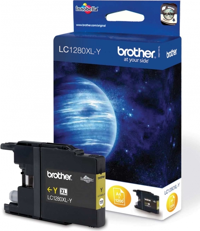 BROTHER Cartus Cerneala Original Yellow pentru, LC1280XLY
