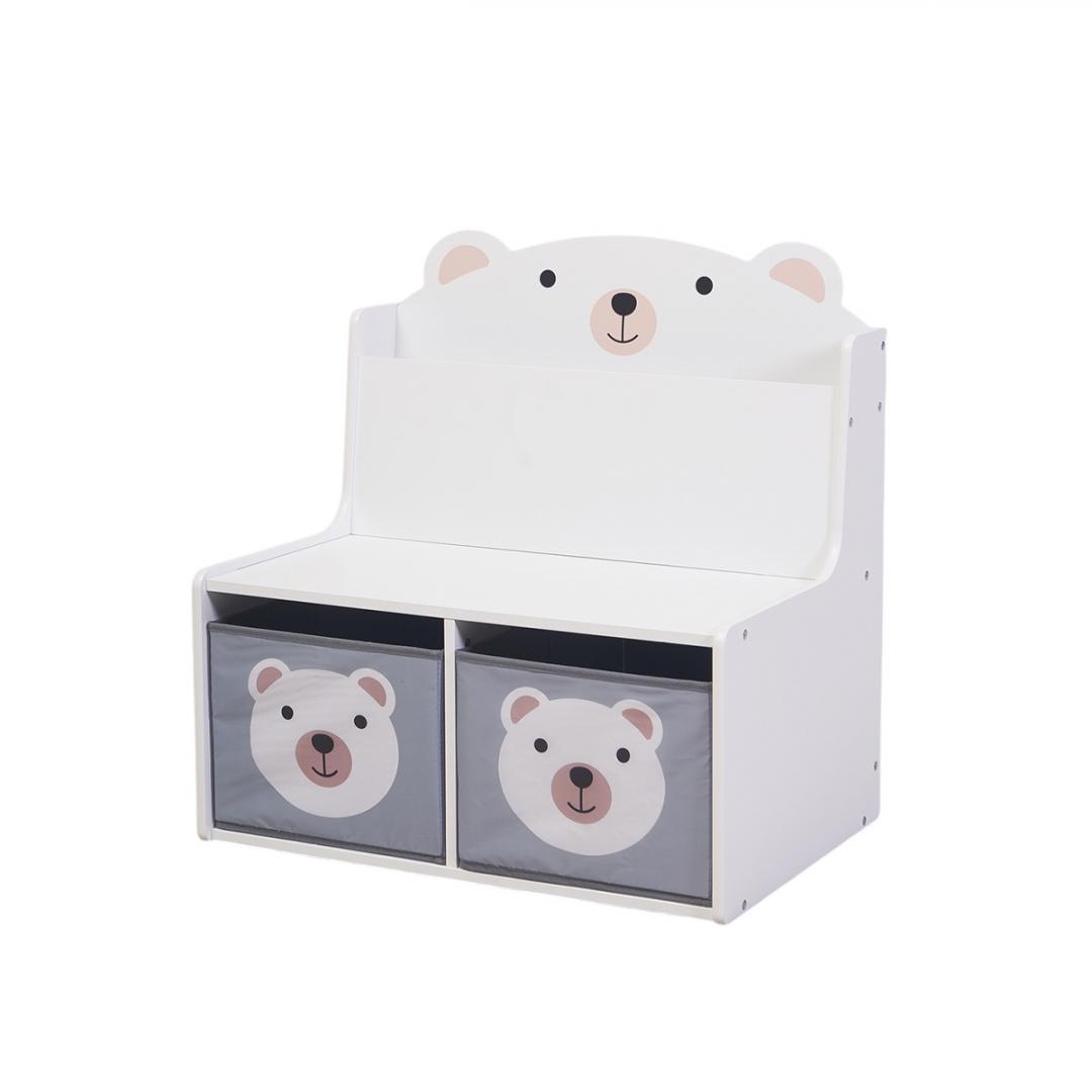 U-GROW Bancuta cu spatiu de depozitare jucarii si carti Bear, UG-74BEAR - imagine 2