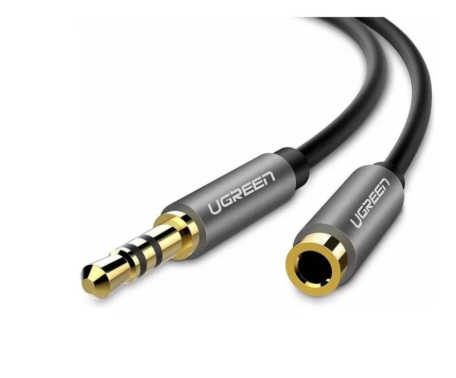 UGreen CABLU audio, AV118 stereo 3.5 mm jack (T) la 3.5 mm jack (M),conectori auriti, braided, 40673
