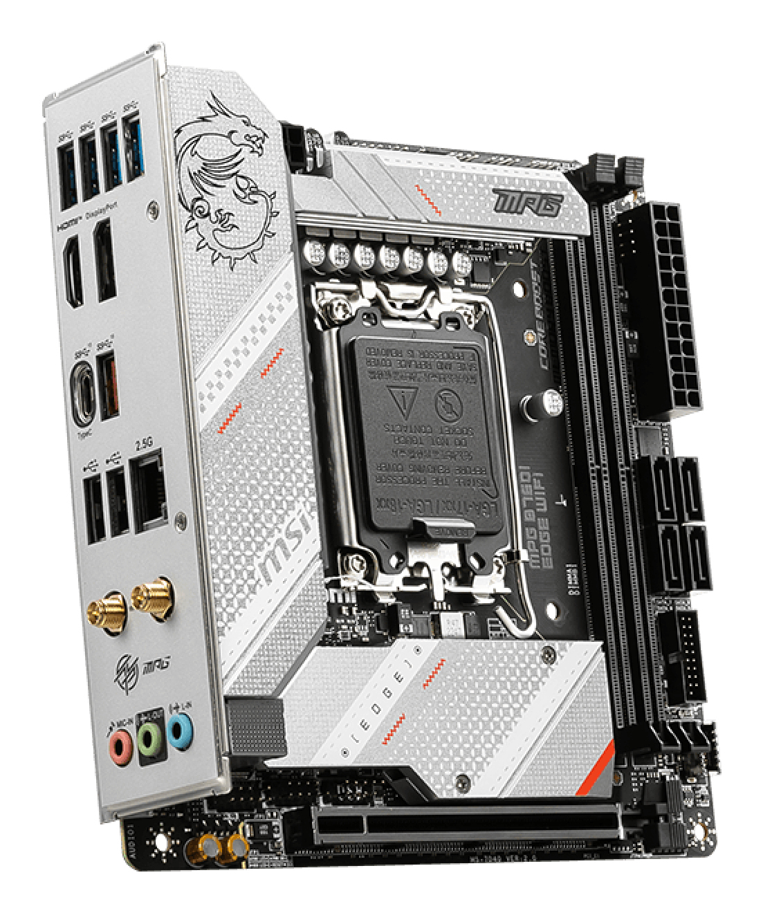 MSI Placa de baza Intel 1700 B760I EDGE WIFI mITX, 7D40-005R - imagine 4