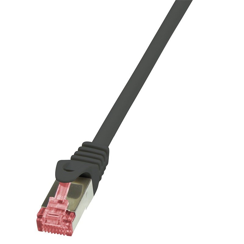 Logilink PATCH CORD S/FTP Cat6, LSZH, cupru, 2 m, negru, AWG27, dublu ecranat, CQ2053S