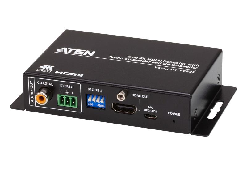 ATEN Repeater VC882: Tipul: Repeater AV, Rezoluţia maximă: 4096 x 2160 Pixel, Maximă de, VC882-AT-G