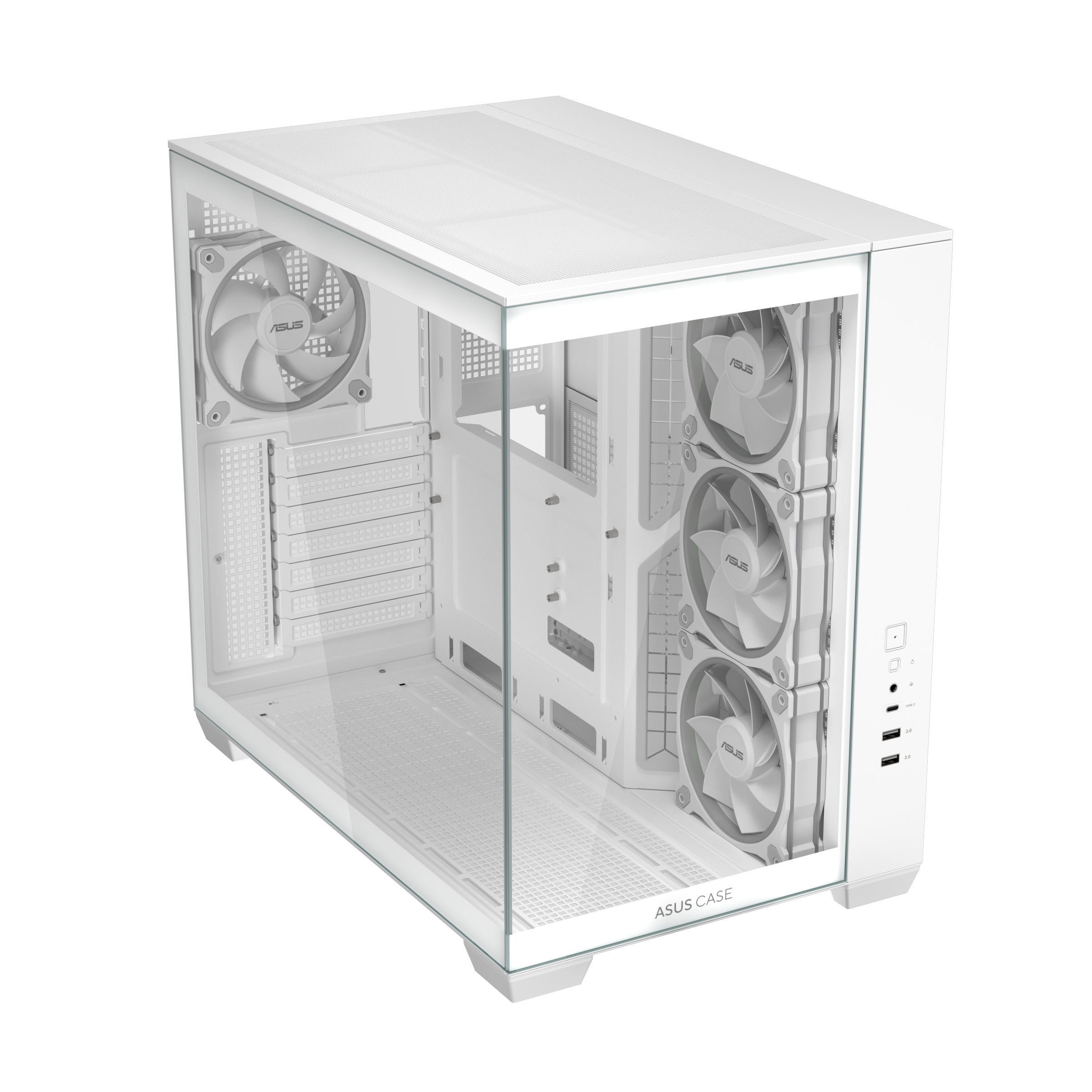 Asus Carcasa, A32 PLUS TG ARGB WHITE - imagine 3
