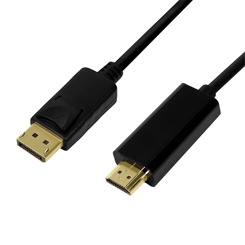 Logilink CABLU video, adaptor DisplayPort (T) la HDMI (T), 1m, conectori auriti, rezolutie, CV0126