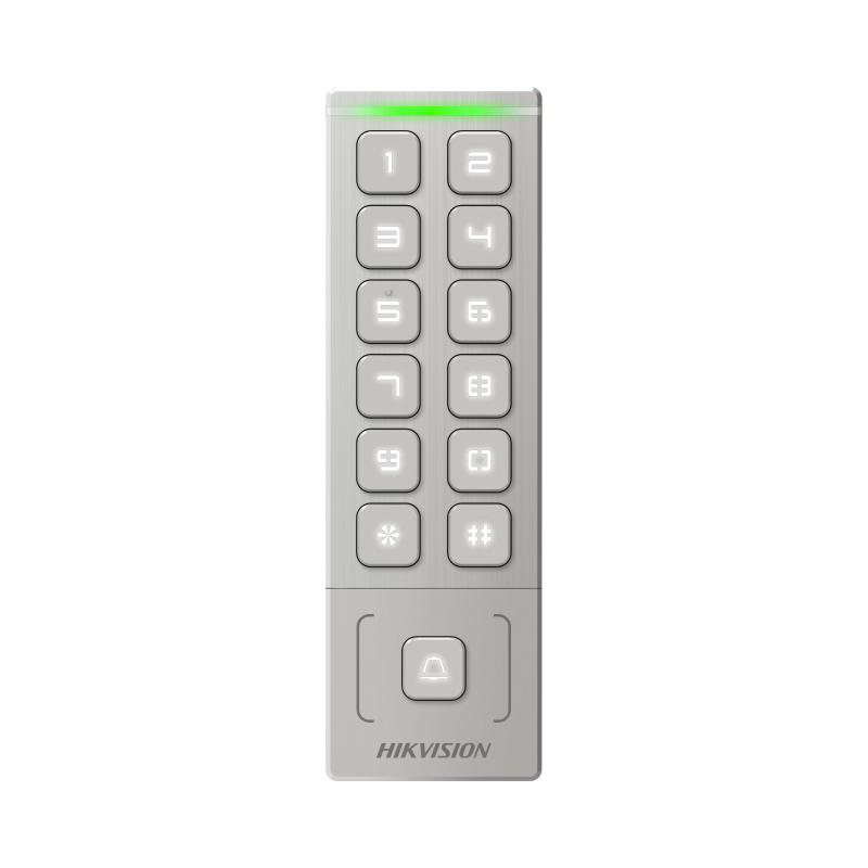 HIKVISION Cititor de proximitate cu tastatura, card sau PIN, maxim 1000 carduri si 1000, DS-K1T809MX