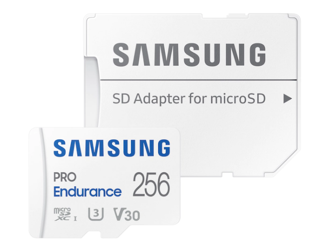 Samsung PRO Endurance microSD Class10 256GB incl adapter R100/W30 up to 140160 hours, MB-MJ256KA/EU