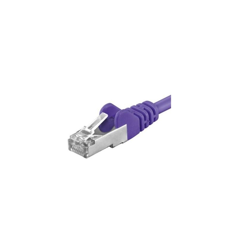 PremiumCord Patchcord SFTP RJ45-RJ45 Cat.6A, 3m, violet, SFTP-6A-3-V