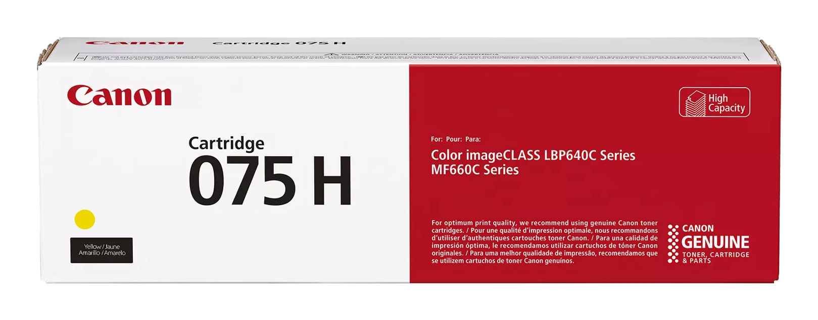 Canon Toner Original Yellow, CRG-075HY, pentruLBP646|LBP647|MF664|MF667, 2.5K, 6366C002AA