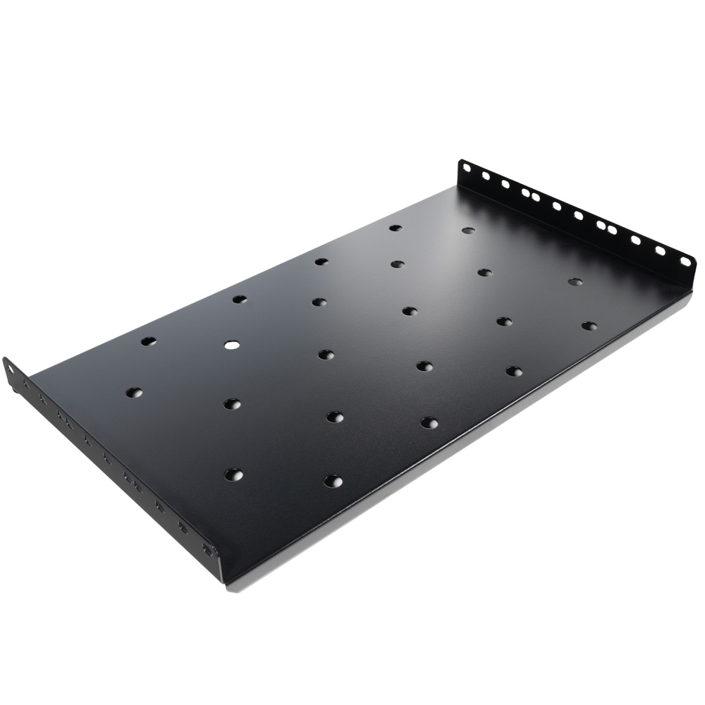 SPACER RAFT FIX 1U pentru rack 19, adancime 300mm, sarcina maxima 25Kg, vopsea, SPSF-1U300-BK-02