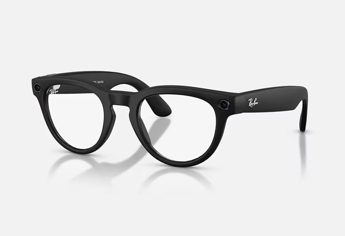 RAYBAN Ray-Ban Meta Headliner Gen 2 High Bridge Fit Matte Black Clear, RW4013 601SSB 50-23