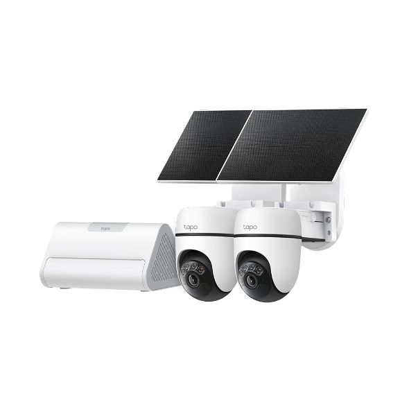 Tp-Link KIT CAMERA IP Exterior, 2x camere pan/tilt 2K solar (single lens) + CentralHub, Tapo HB112