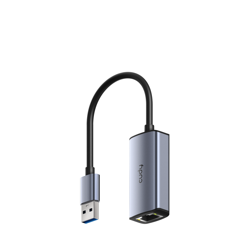 CUDY Hub USB USB-A, 1 port, RJ-45, Gri, UE25A