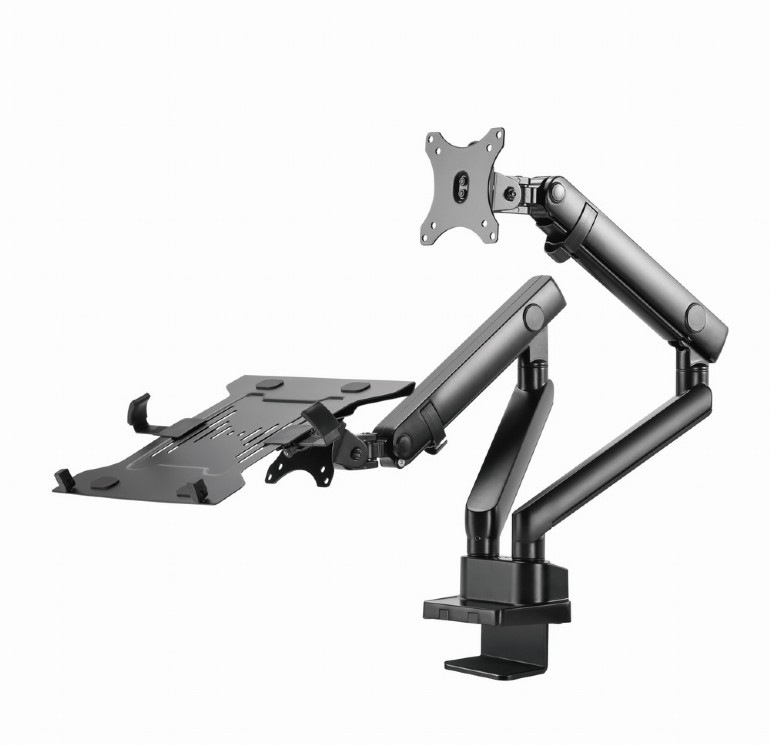 Gembird SUPORT de birou, pt 2 TV/monitor plat, pt notebook, diag. max 17-32 inch, MA-DA3-02