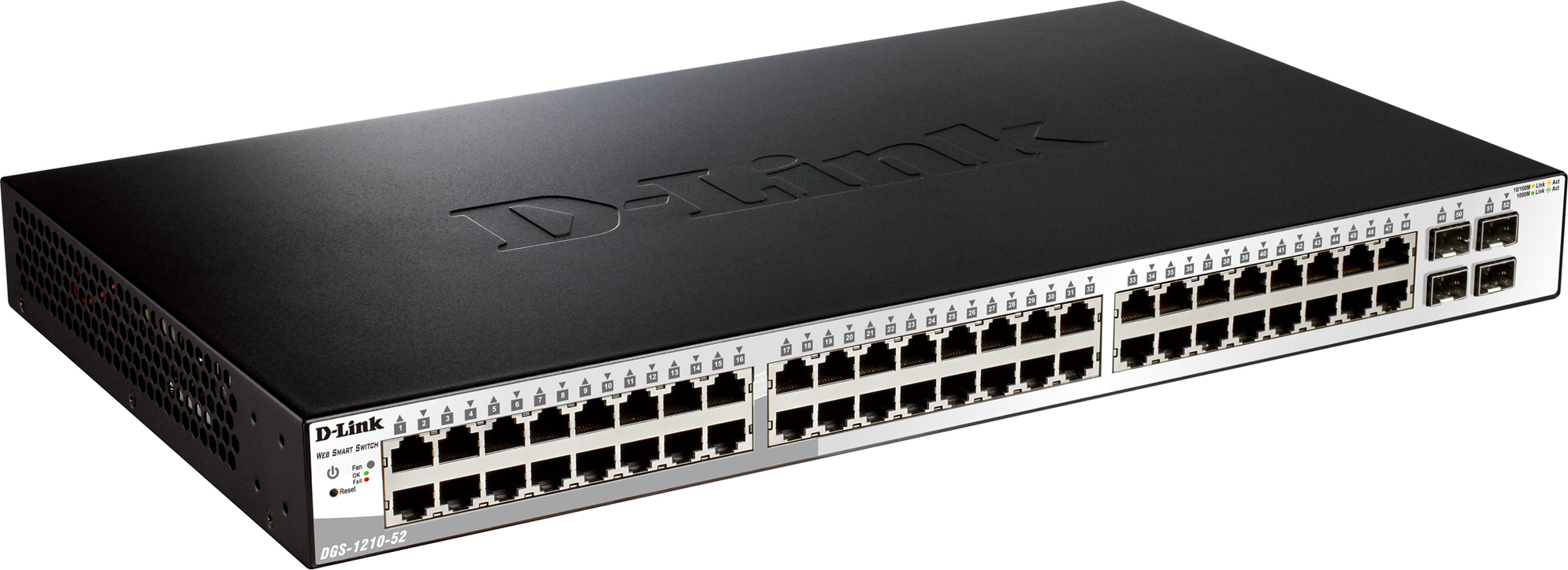 D-Link SWITCH SMART 48 porturi Gigabit + 4 porturi Combo SFP, DGS-1210-52