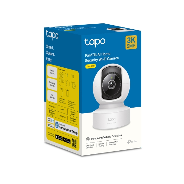 Tp-Link CAMERA IP, wireless + 1 × 100 Mbps RJ45 Port, cube, pt. interior, dist. IR 12 m, Tapo C232 - imagine 8