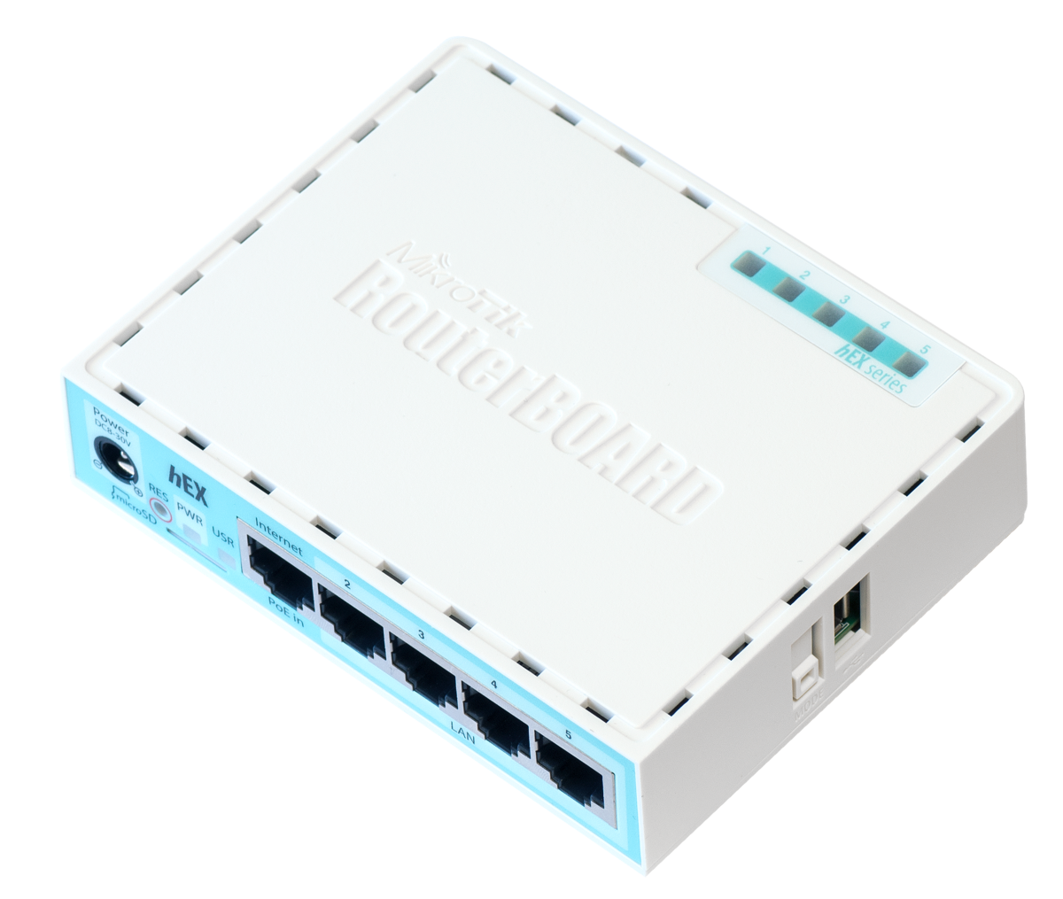 Mikrotik ROUTER, porturi Gigabit x 4, CPU dual core 880 MHz, 256 MB RAM, USB, microSD, RB750GR3