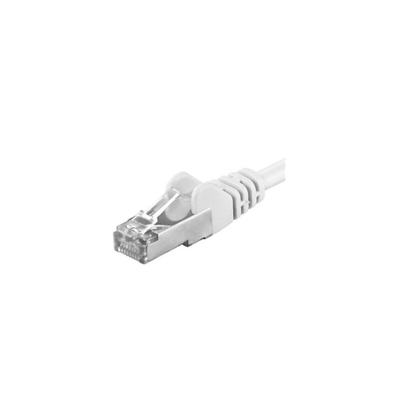 PremiumCord Patchcord SFTP RJ45-RJ45 Cat.6A, 2m, alb, SFTP-6A-2-W
