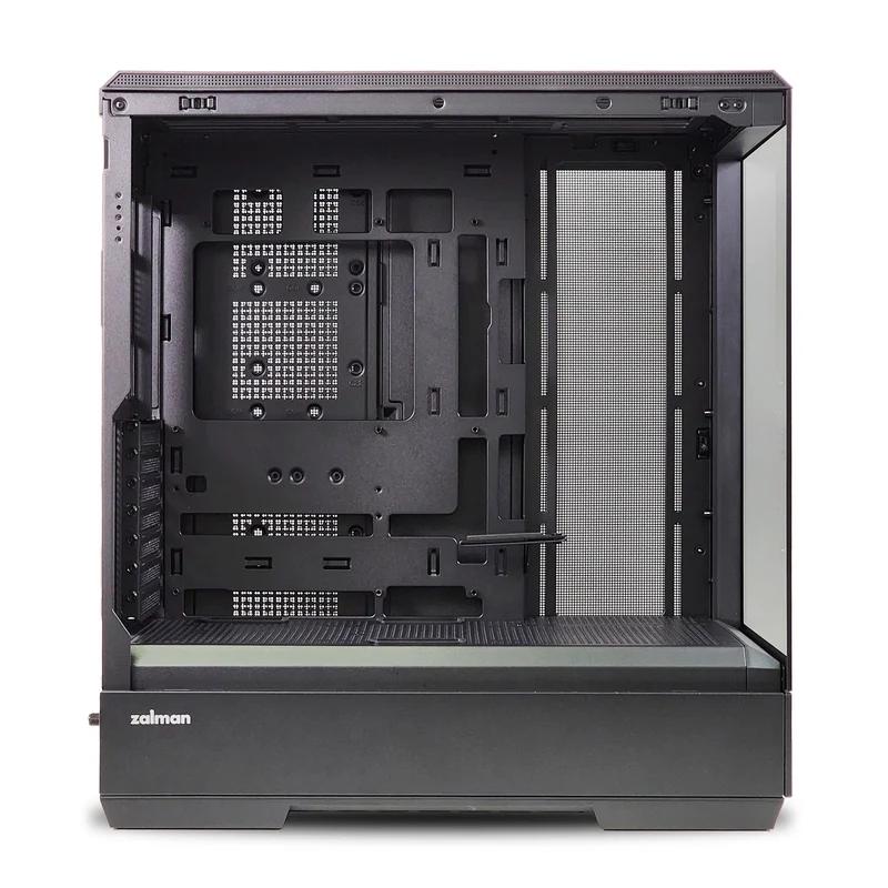 Zalman CARCASA P50, middle tower, gaming, fara sursa, suporta 10xfan, PSU shroud, USB 3.1, P50 Black - imagine 2
