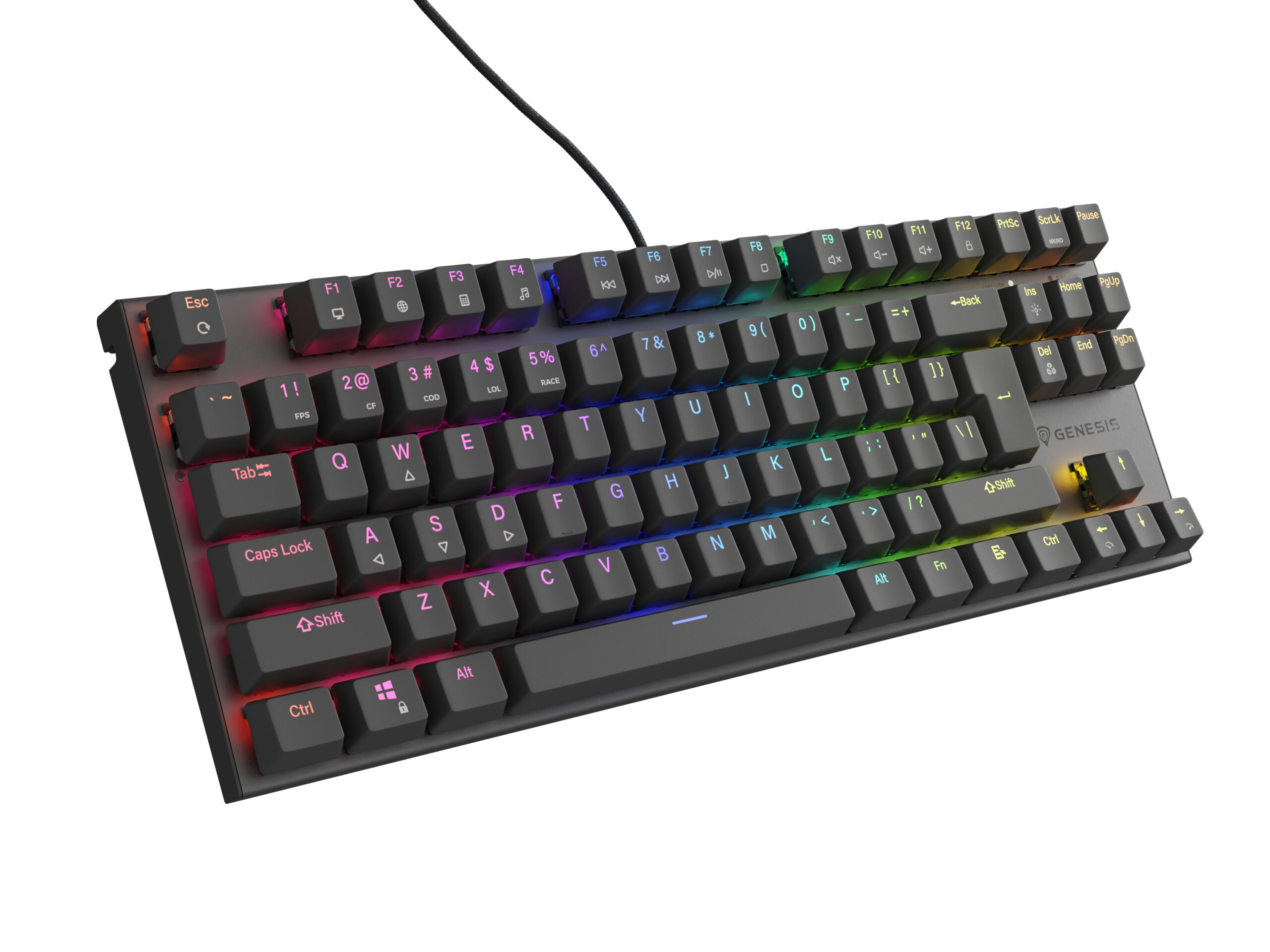 Genesis Tastatura Thor 303 TKL R negru, NKG-1882