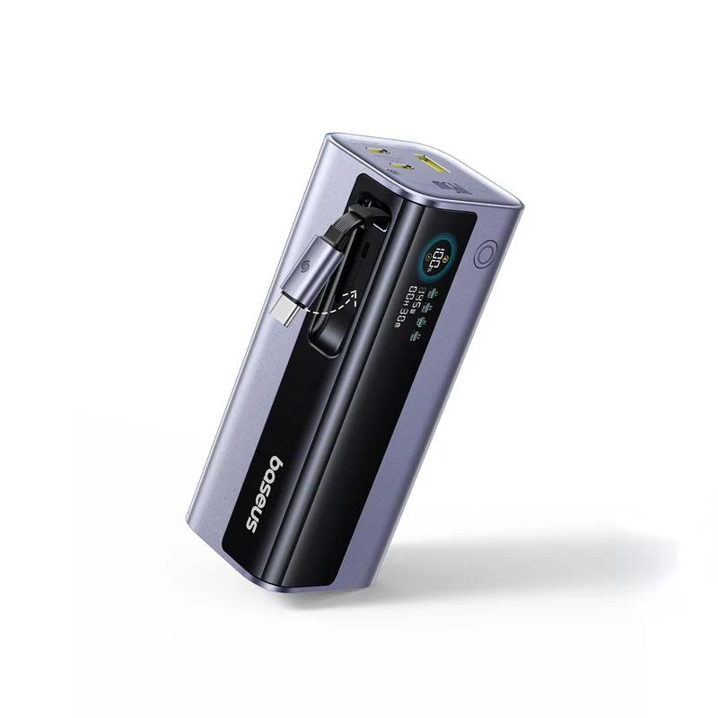 Baseus POWER BANK EnerGeek GR11, 20000mAh, 145W, 2 x USB Type-C, 1 x USB, cablu integrat, E0027B01 - imagine 3