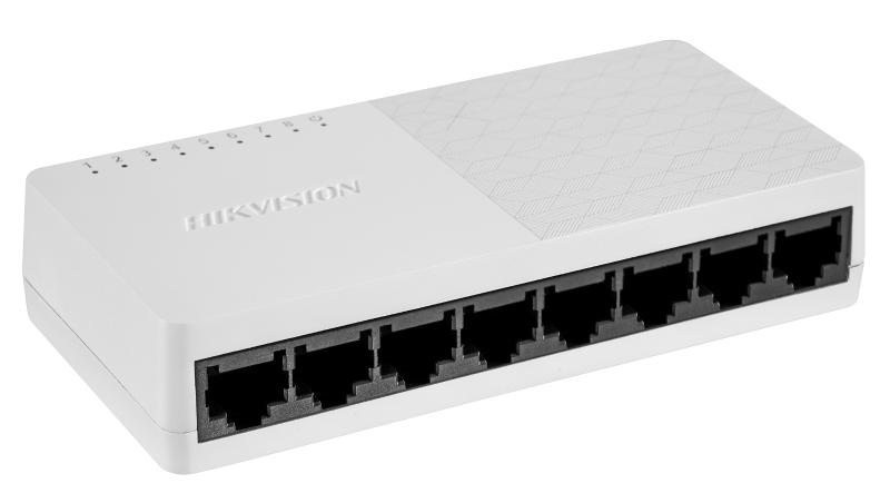 Hikvision SWITCH 8 PORTURI GIGABIT UNMANAGED, DS-3E0508D-O