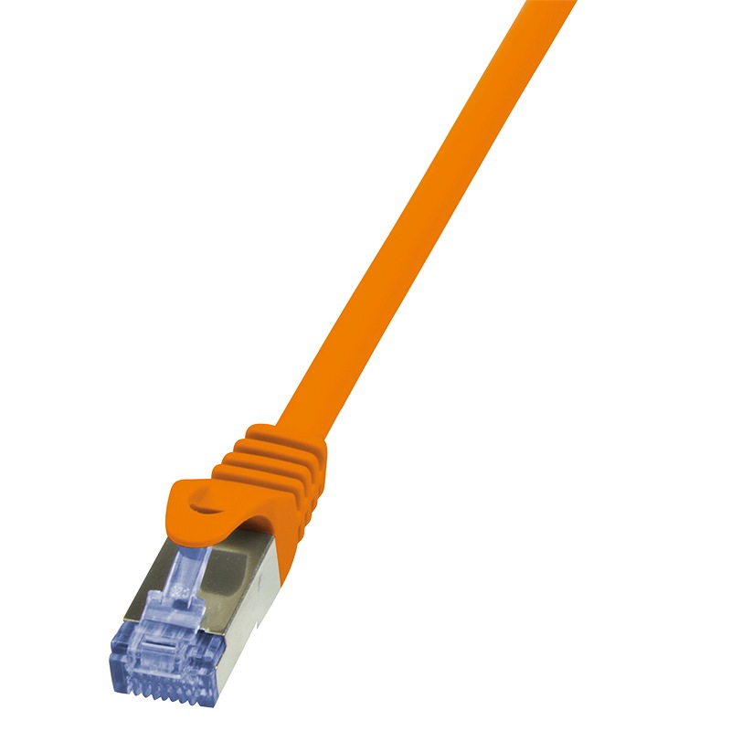 Logilink PATCH CORD S/FTP Cat6a, LSZH, cupru, 0.25 m, portocaliu, AWG26, dublu ecranat, CQ3018S