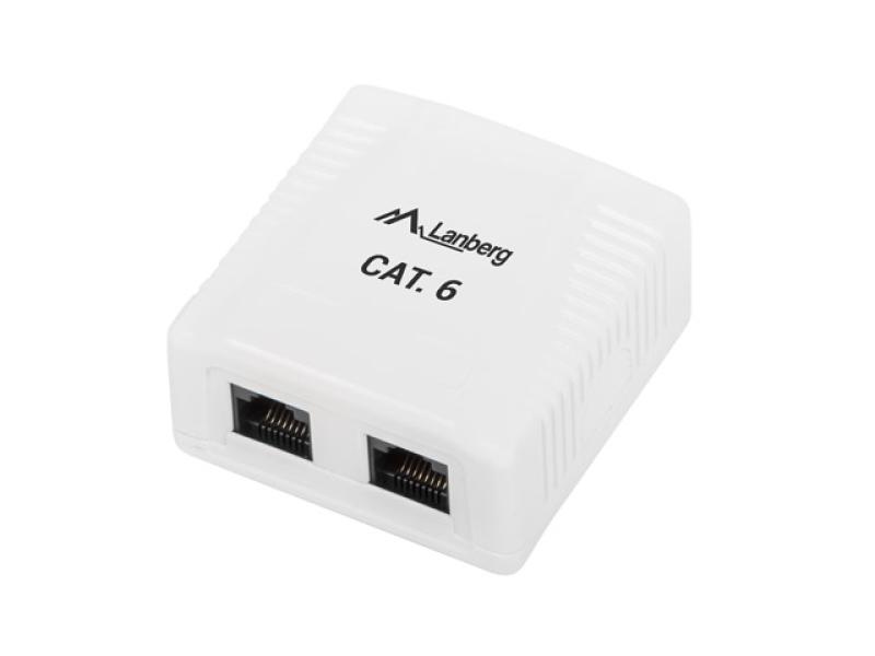 Lanberg SURFACE-MOUNT BOX CAT.6 UTP, OU6-0002-W