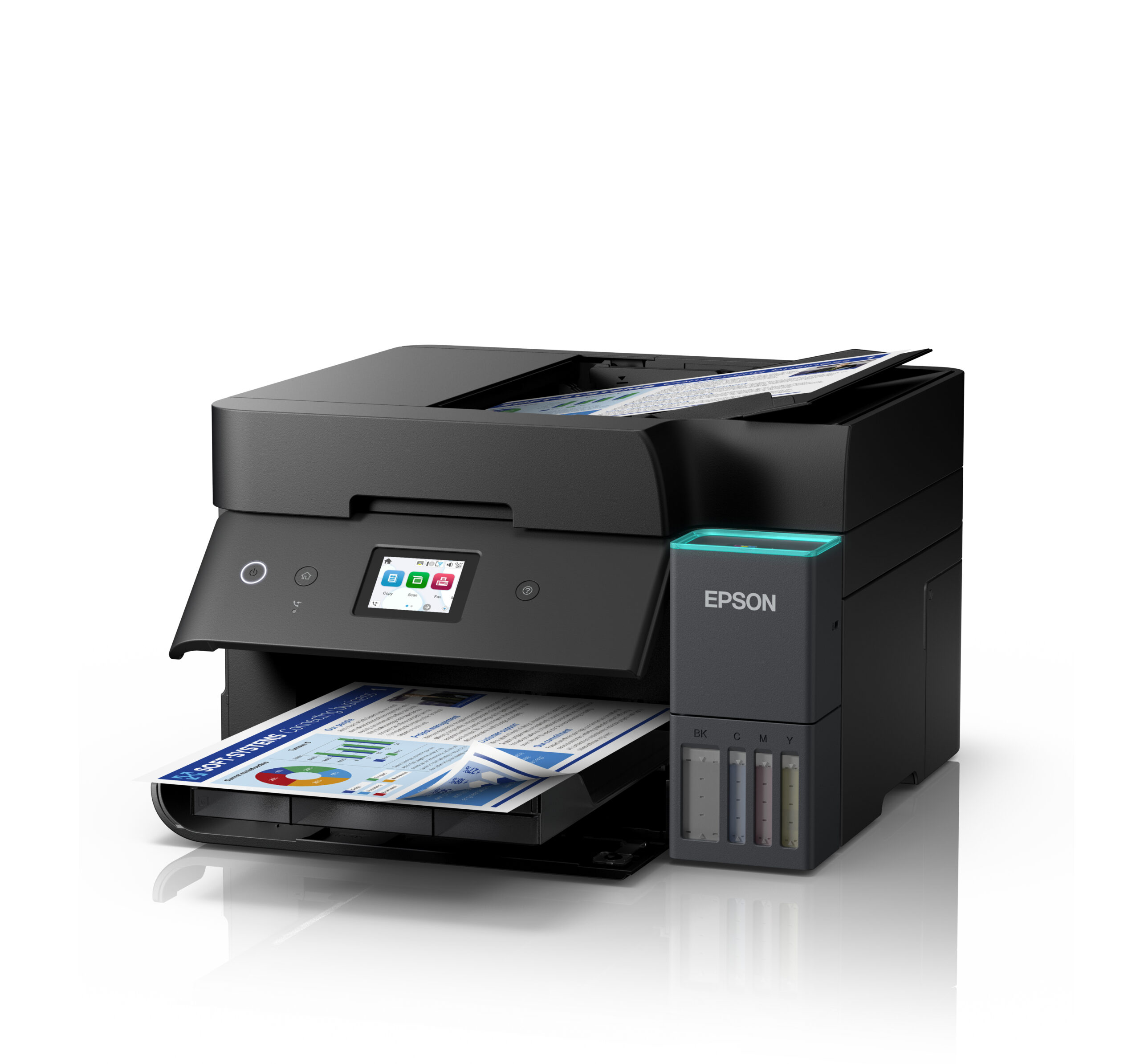 Epson Multifunctional Inkjet CISS Color L6390, A4, Impr|Scan|Cop|Fax,35 ppm mono,23 ppm, C11CL40405 - imagine 5