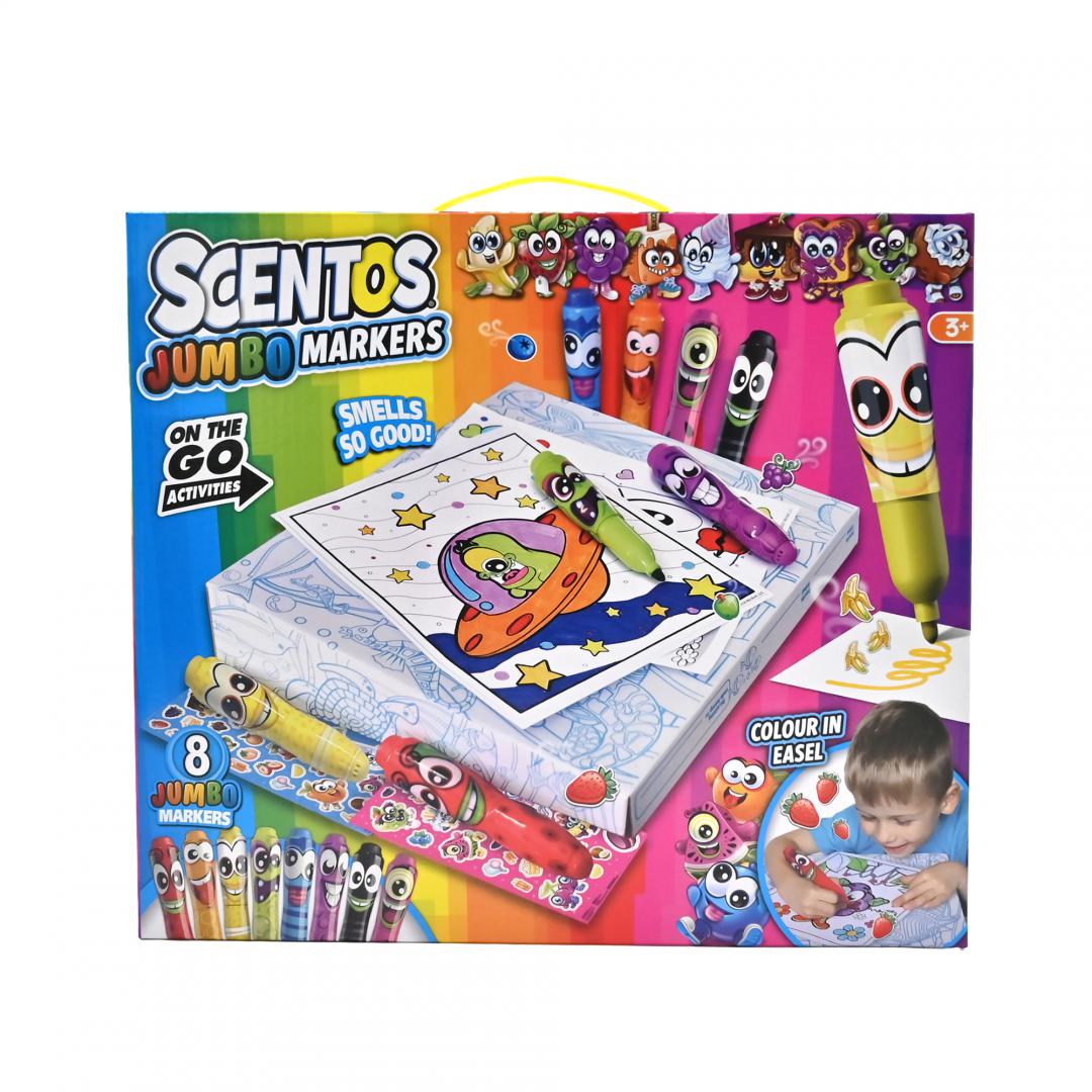 SCENTOS SET DE COLORAT PENTRU CALATORIE, CU MARKERE JUMBO, SCENTOS, SCS20563
