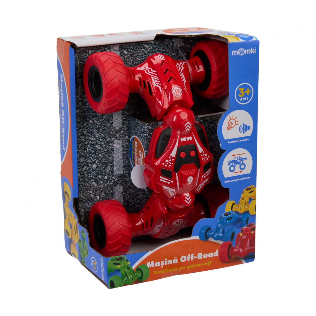 MomKi MASINA OFF-ROAD CU LUMINI SI SUNETE, ROSU, MOMKI1189-31R