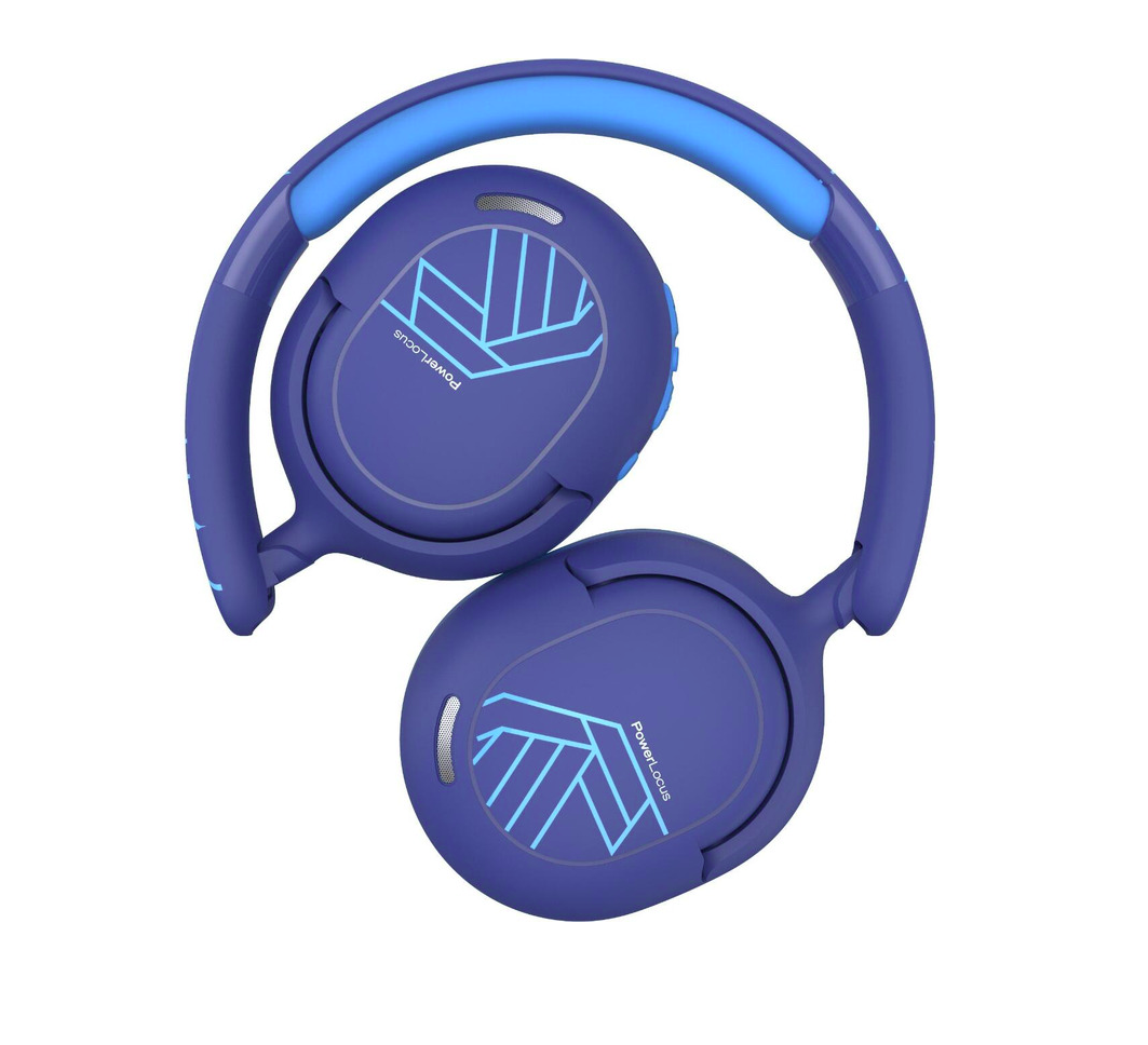 POWERLOCUS Casti Over-ear Lion, Wireless/Wired, Albastru, PWL-LION-BLUE - imagine 4