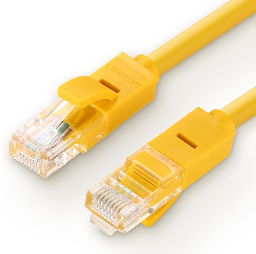 UGreen PATCH CORD UTP Cat5e, "NW103" fire din cupru, viteza maxima 100 Mbps, 10m, galben, 30642