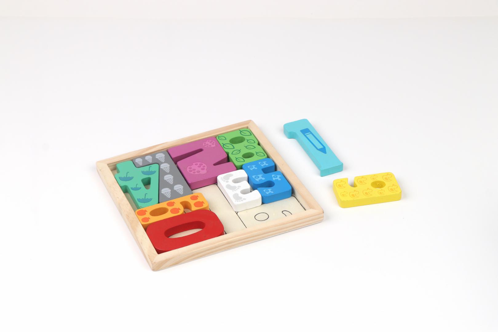 MomKi PUZZLE DIN LEMN CU NUMERE, 12 PIESE, MKT1078CGH3