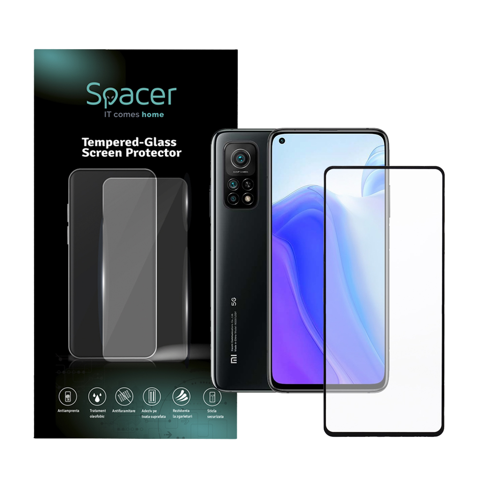 SPACER FOLIE STICLA pentru Xiaomi Mi 10T 5G, grosime 0.3mm, acoperire totala, SPPG-XI-MI-10T5G-TG