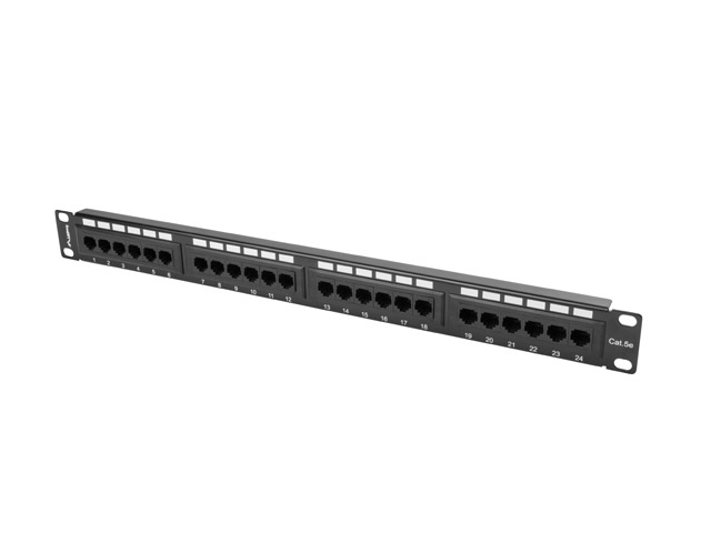 Lanberg Patch panel 24 porturi 1U Cat.5e UTP ng, PPU5-1024-B - imagine 2