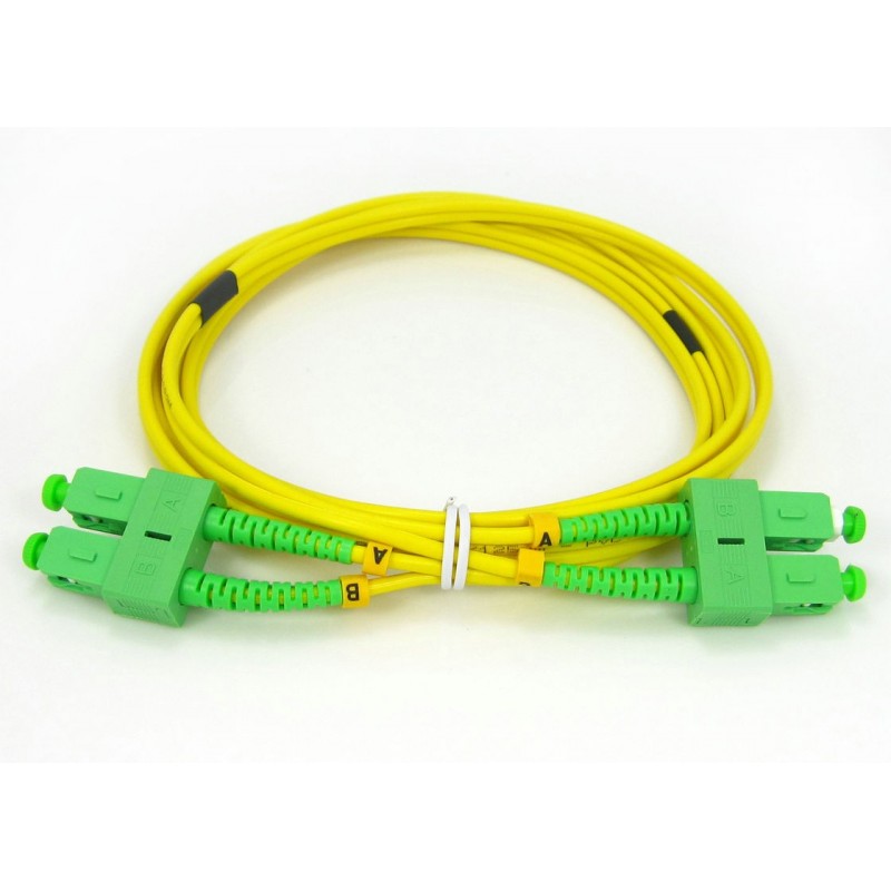 EMTEX Patchcord SC/APC-SC/APC, SM OS2 50/125, manta LSZH 3.0mm, duplex 2m, SC-SC-APC-SM/DX-2