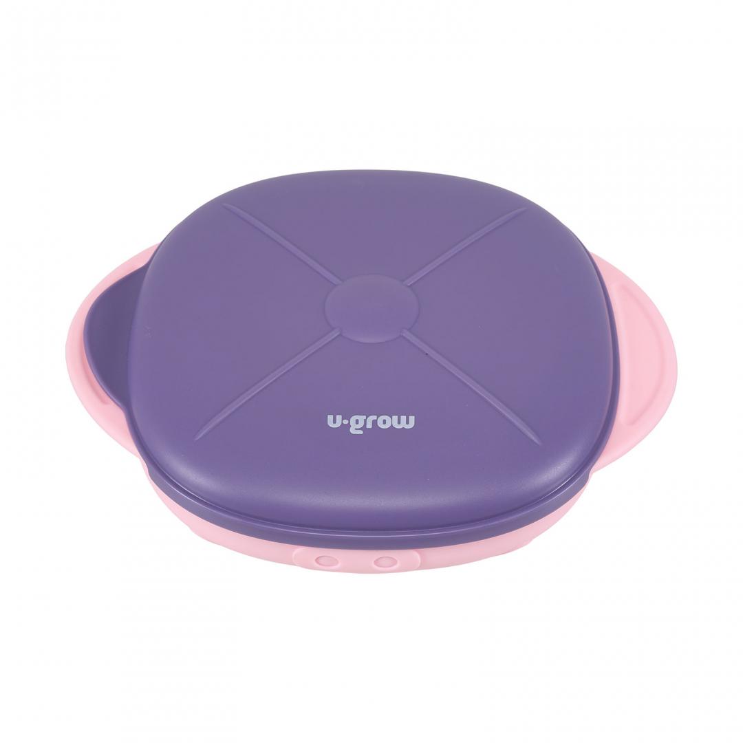 U-GROW Farfurie silicon cu capac, mov, UG-239PP - imagine 2