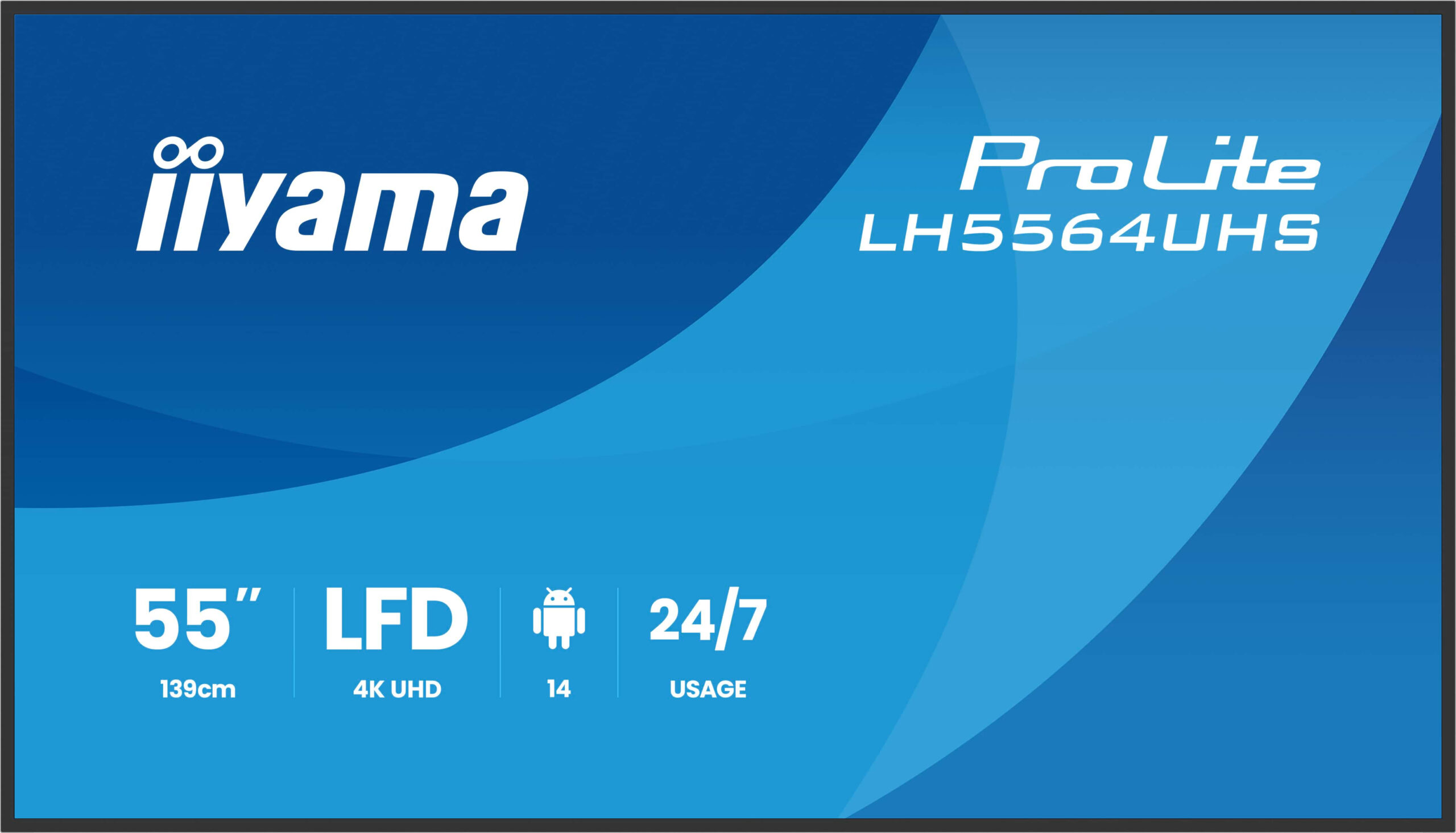 Iiyama LFD 4K VA 55 500cd 5000:1 6.5ms Android 14 OS, iiSignage, iiControl, iiShare, LH5564UHS-B1AG - imagine 2