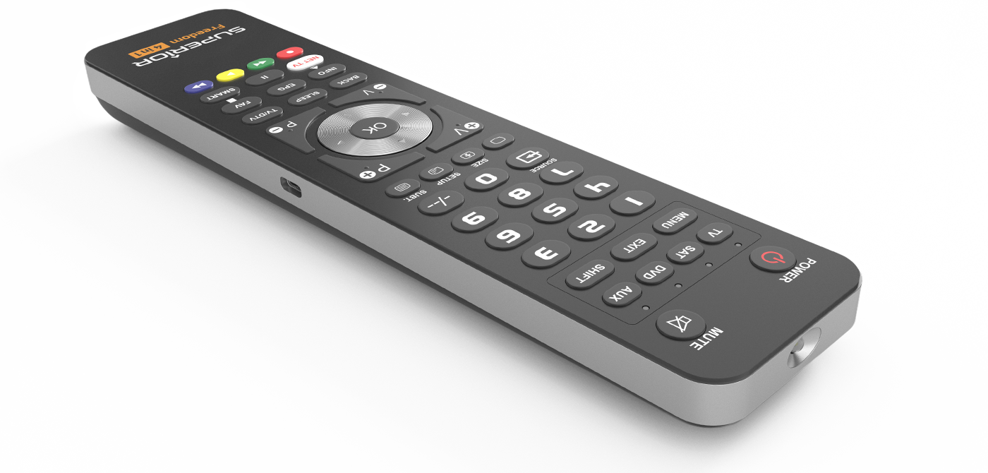 Superior TELECOMANDA UNIVERSALA, 2 in 1, programabila simultan pt. TV, DVD, satelit si, SUPTUB002