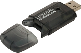 Logilink CARD READER extern, interfata USB 2.0, citeste/scrie: SD, MMC, RS-MMC; plastic, CR0007
