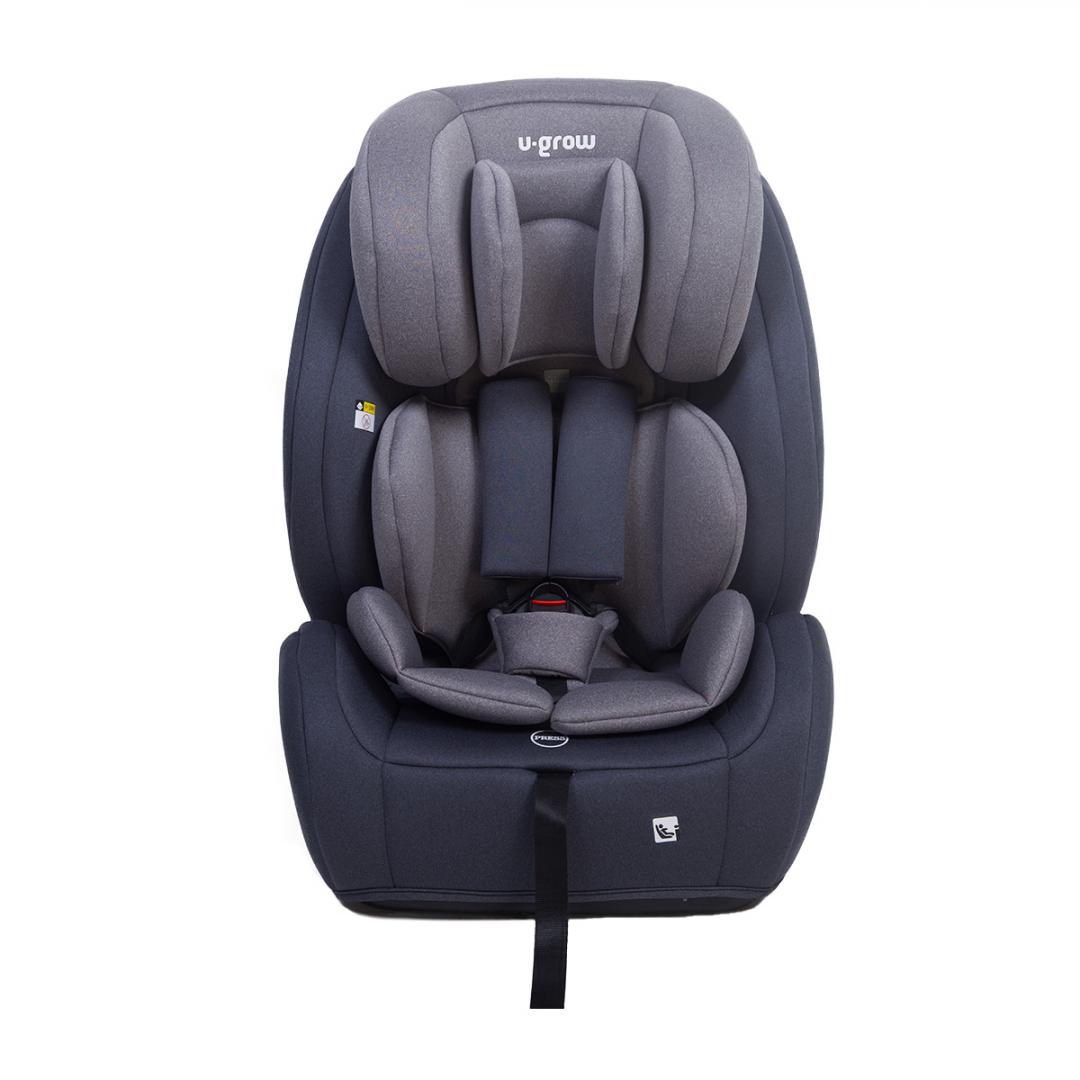 U-GROW Scaun auto 76-150CM(15M-12Y), R129, isofix si top tether, gri, UG-302IS-GR
