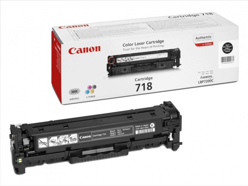 Canon Toner Original Black, CRG-718B pentru, CR2662B002AA