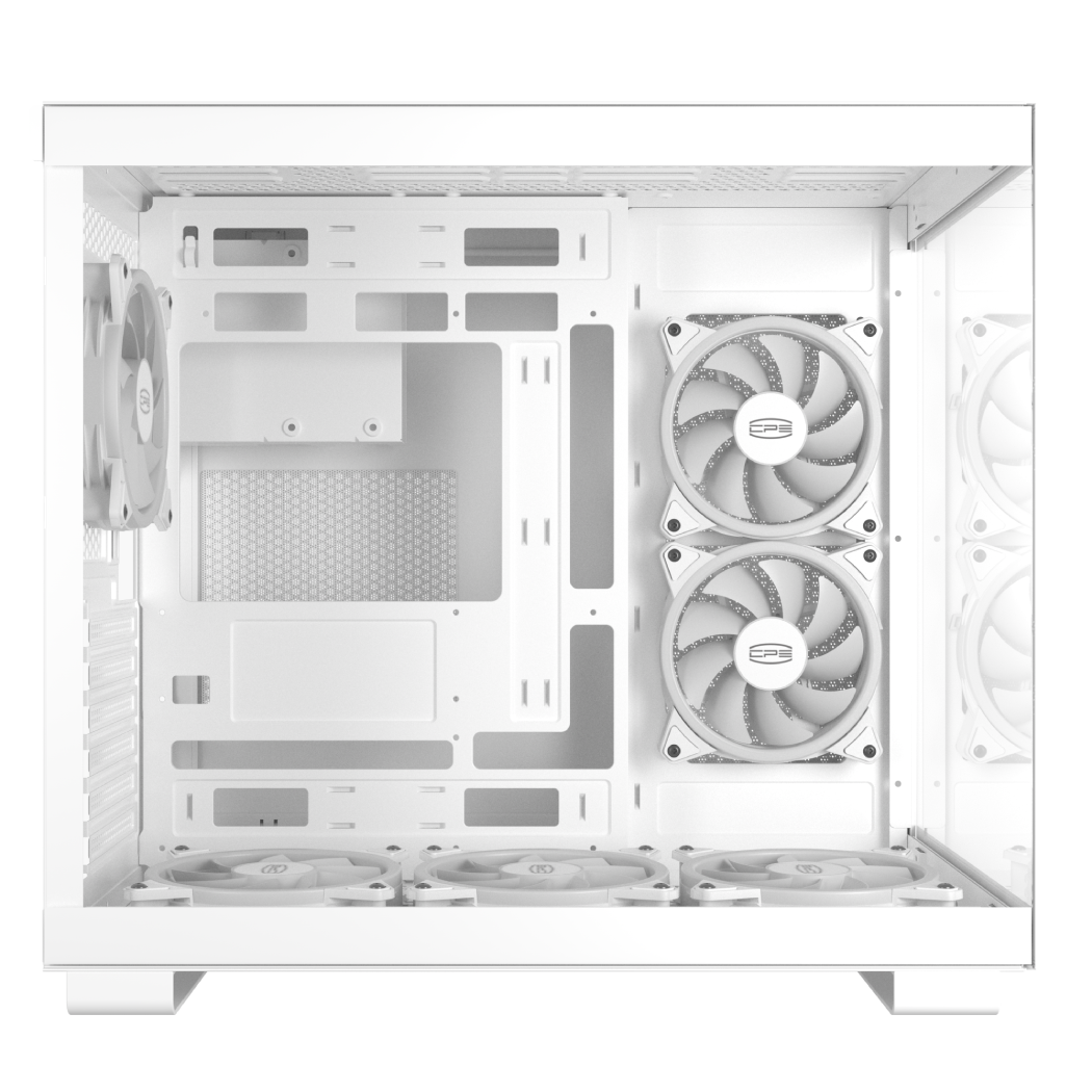PCCOOLER CARCASA, Middle Tower, ATX, fara sursa, sticla securizata, 6 ventilatoare, C3 T500 ARGB WH - imagine 5
