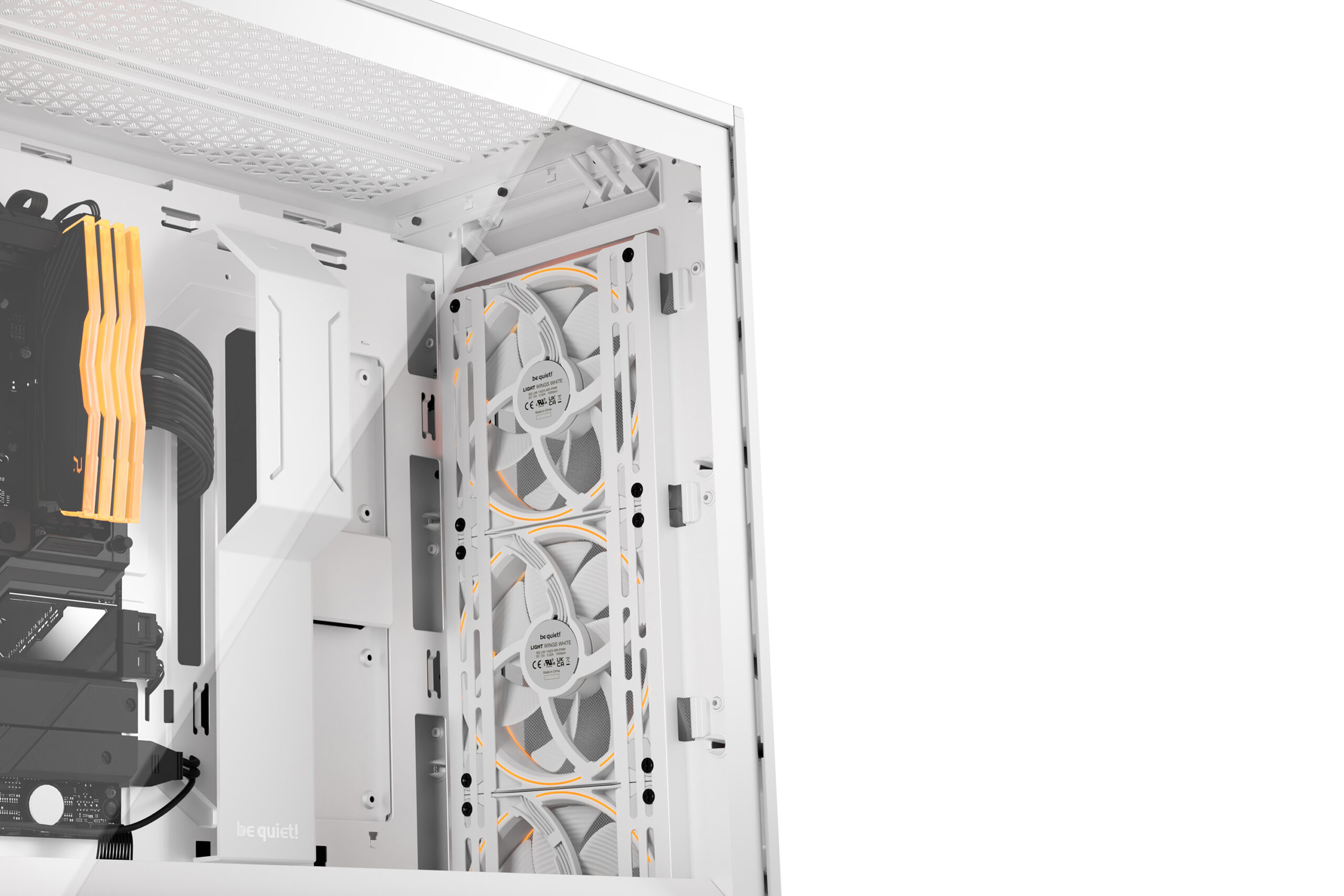 Be Quiet CARCASA Shadow Base 800 FX, middle tower, gaming, fara sursa, PSU shroud, 7 sloturi, BGW64 - imagine 11