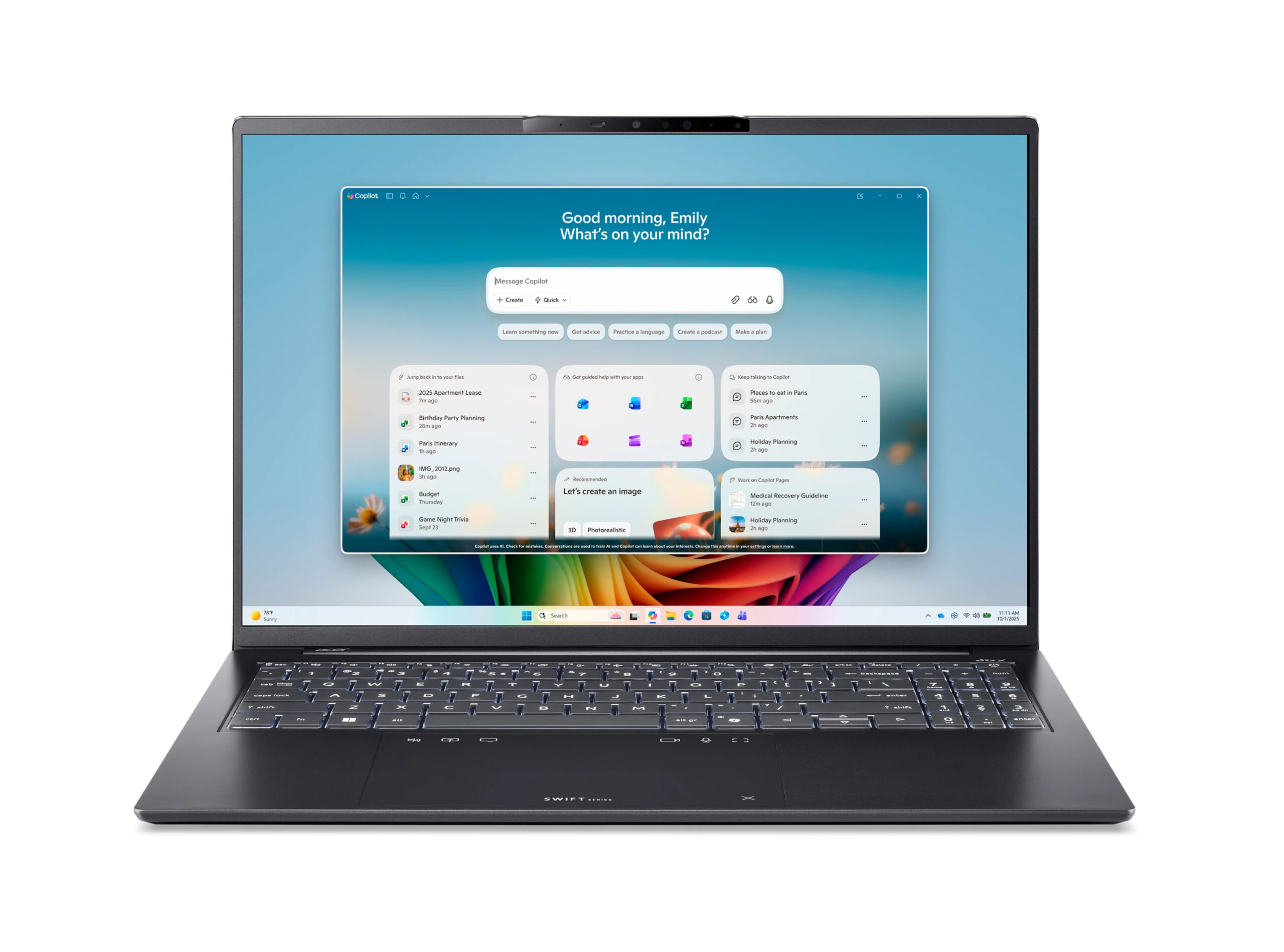 Acer Notebook SFG16-I71 CU7-355 16"/16/512GB W11, NX.JWNEX.00E