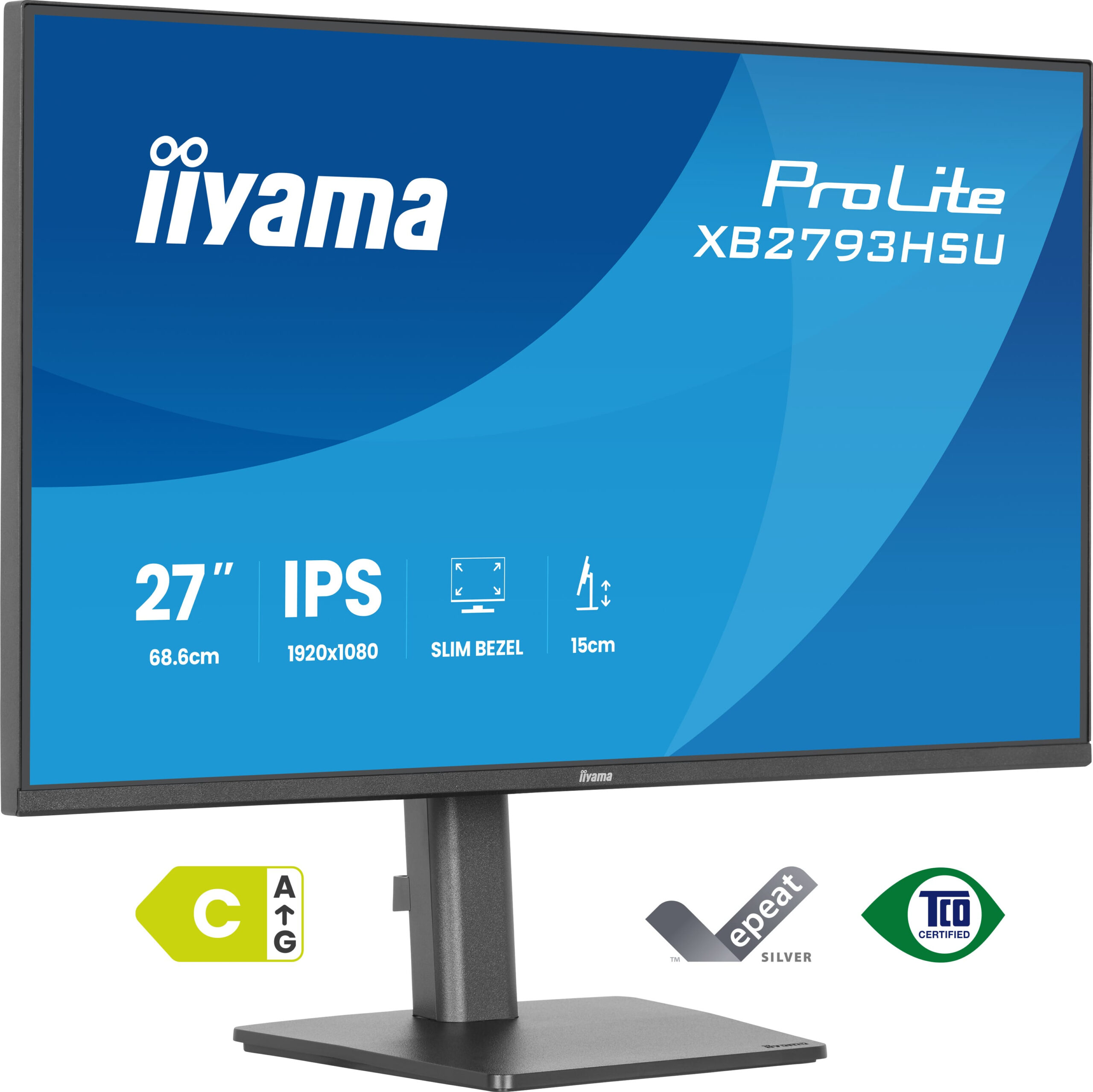 Iiyama Monitor LED 27 IPS 1920x1080 120Hz, 16:9. 350cd, 1500:1, 1ms, HDMI, DP, USB HUB, XB2793HSU-B1