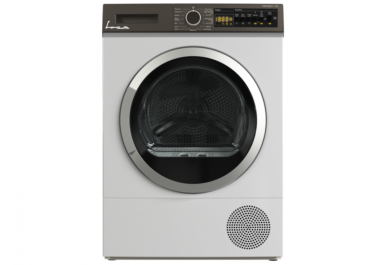 FRAM Uscator de rufe, 9 kg, Clasa: E, Alb, FHPD-V9T2A++