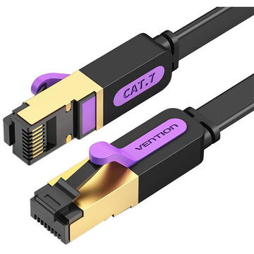 Vention Patch Cord STP, Cat. 7, 5m, flat cable, conductor cupru, viteza max transfer 10 Gbps, ICABJ