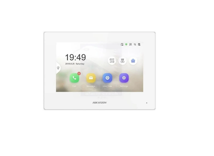 HIKVISION Monitor videointerfon, 2 fire, 4 7-inch IPS touch screen, rezolutie, DS-KH6320Y-WTE2/WH