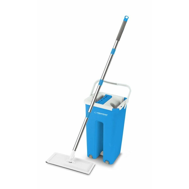 Esperanza Set mop+galeata Perfect Clean 002 125cm cap mobil microfibra Alb/Albastru, EHS004